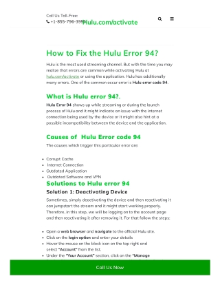 How to Fix the Hulu Error 94 By Expert