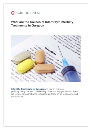 What are the Causes of Infertility? Infertility Treatments in Gurgaon