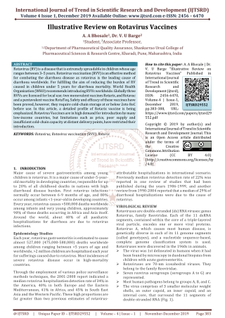 Illustrative Review on Rotavirus Vaccines