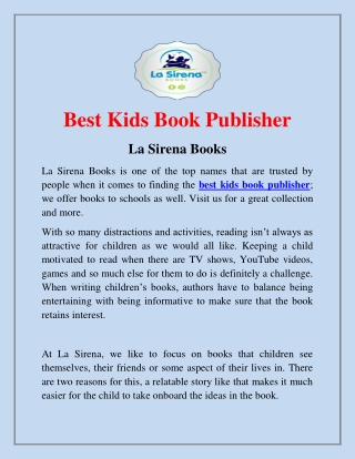 Kids Book Publisher