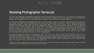 Wedding Photographer Temecula