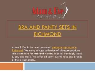 Bra and Panty Sets Store in Richmond