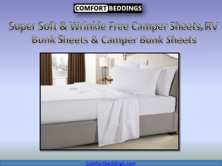 Super Soft & Wrinkle Free Camper Sheets, RV Bunk Sheets & Camper Bunk Sheets