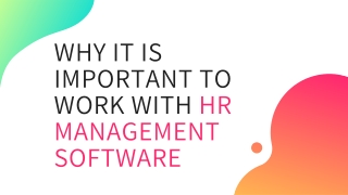 Why it is important to work with human resource management software