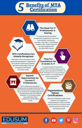 5 Benefits of MTA Certification