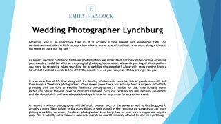 Wedding Photographer Lynchburg