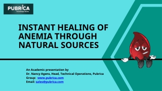 Instant healing of anemia through natural sources – Pubrica