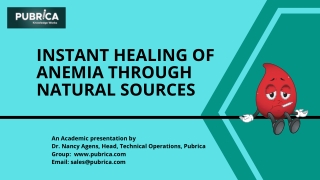 Instant healing of anemia through natural sources – Pubrica