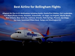 Book Cheap Bellingham Flights - Allegiant Airlines Reservations   1-800-413-4823