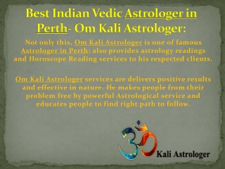 Om Kali Astrologer - Vedic Astrologer in Perth: