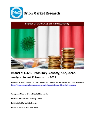 Impact of COVID-19 on Italy Economy Market Size, Growth and Industry Report To 2025