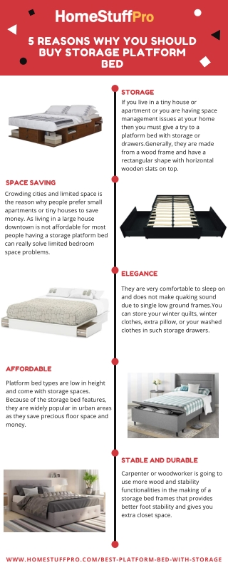 5 Reasons Why You Should Buy Storage Platform Bed