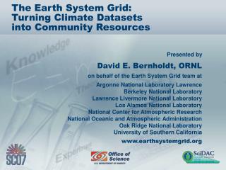 The Earth System Grid: Turning Climate Datasets into Community Resources