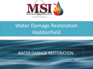 Water Damage Restoration Haddonfield