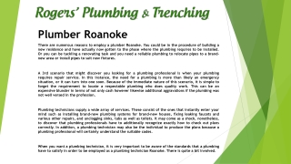 Plumber Roanoke