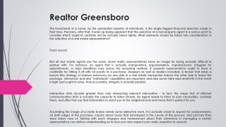 Realtor Greensboro
