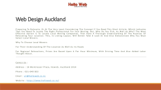 Web Design Auckland