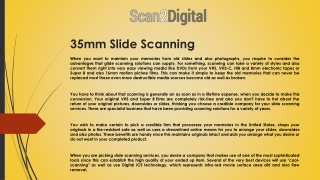 35mm Slide Scanning
