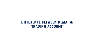Difference Between Trading Account & Demat Account