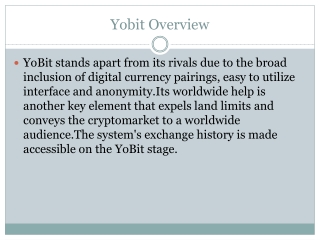 〘1-850-424-1333〙Yobit features and account creation process