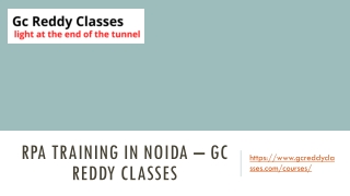 RPA Training in Noida – Gc Reddy Classes