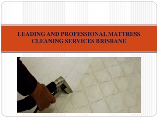 Leading and Professional Mattress Cleaning Services Brisbane