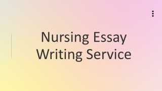 Nursing essay writing service in UK