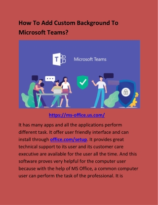How To Add Custom Background To Microsoft Teams?