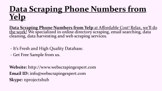 Data Scraping Phone Numbers from Yelp