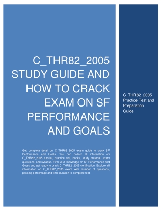 C_THR82_2005 Study Guide and How to Crack Exam on SF Performance and Goals