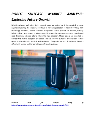 ROBOT SUITCASE MARKET ANALYSIS: Exploring Future Growth