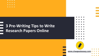 3 Pre-Writing Tips to Write Research Papers Online