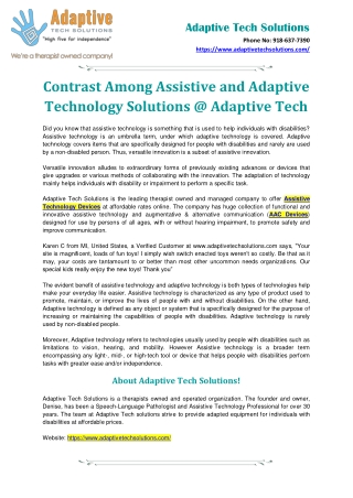 Assistive Technology Devices