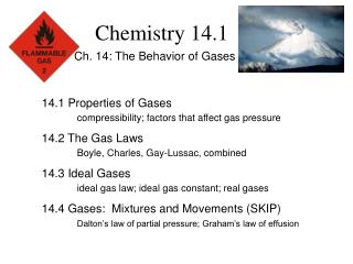 Chemistry 14.1