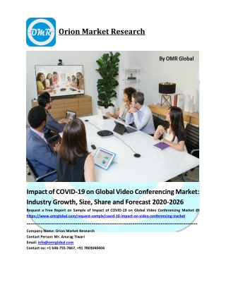 Impact of COVID-19 on Global Video Conferencing Industry, and Forecast 2019-2025