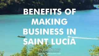 Benefits of Making Business in Saint Lucia | Buy & Sell Business