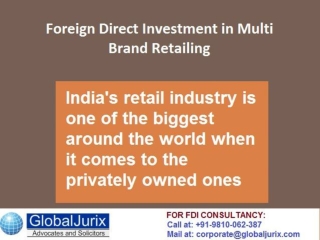 FDI in Multi Brand Retailing in India