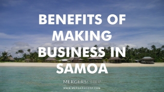 Benefits of Making Business in Samoa | Buy & Sell Business