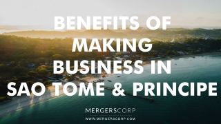 Benefits of Making Business in Sao Tome & Principe | Buy & Sell Business