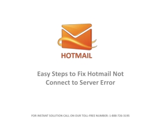 Steps to Fix Hotmail Not Connect to Server Error