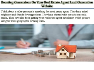 Boosting Conversions On Your Real Estate Agent Lead Generation Website