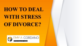 How to Deal With Stress of Divorce?