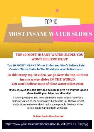 Top 10 Most Insane Water Slides You Won't Believe Exist