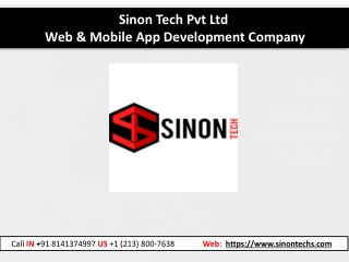 Sinon Tech Pvt Ltd - Web & Mobile App Development Company