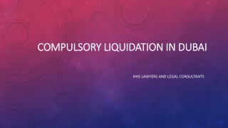 Compulsory liquidation in Dubai