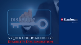 A Quick Understanding Of Disability Discrimination