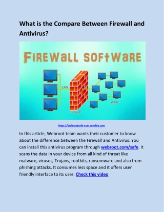 What is the Compare Between Firewall and Antivirus?