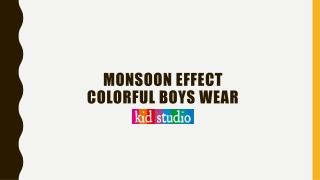 Monsoon Effect – Colorful boys wear