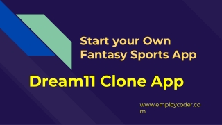 Dream11 Clone App - Start your own Fantasy Sports App