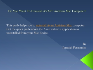 Do You Want To Uninstall Avast Antivirus Mac Computer?